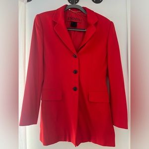 Escada vibrant red blazer